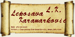 Leposava Karamarković vizit kartica